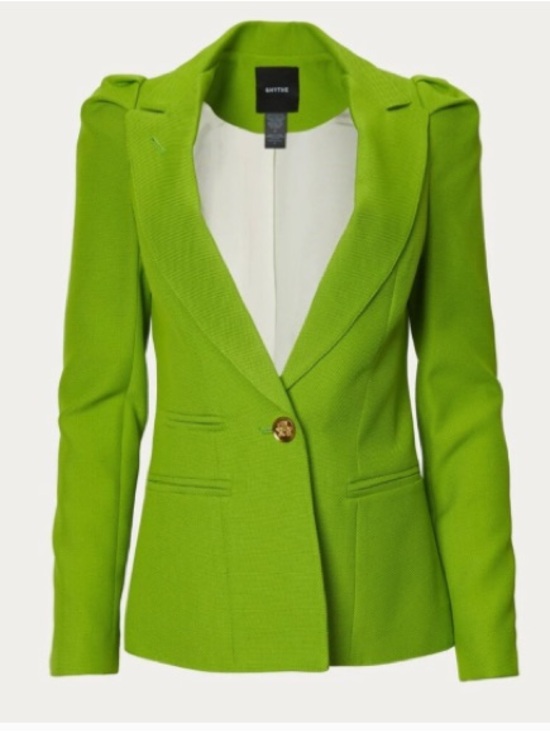 Smythe Jackets & Blazers - Smythe Lime Green Single-Button Tailored Blazer